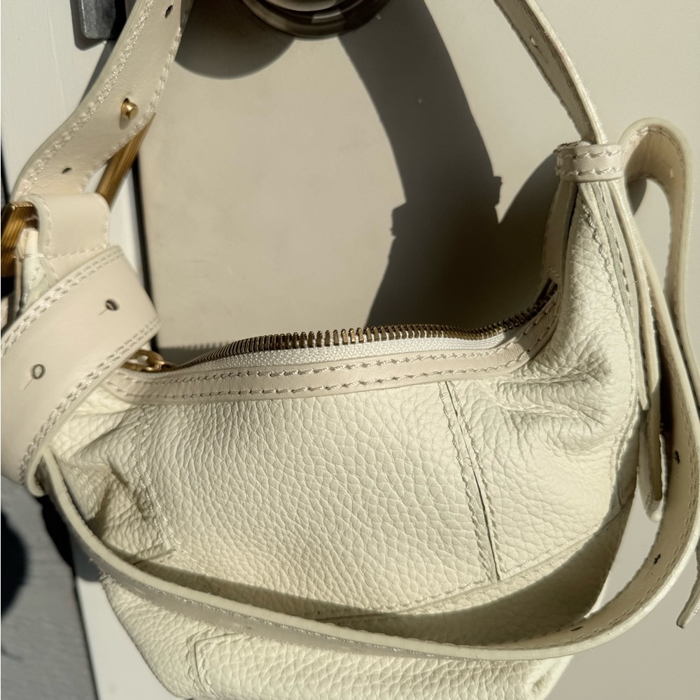 Zadig & Voltaire Cream Shoulder Bag with Gold Chain - Picture 8 of 8